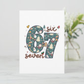 Stoute Nette Zes Zeven 67 Brainrot Kerstmis Kaart (Staand voorkant)