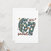 Stoute Nette Zes Zeven 67 Brainrot Kerstmis Kaart (Voorkant / Achterkant in situ)