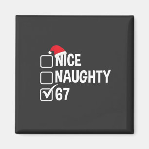Stoute Nette Zes Zeven 67 Stoute Lijst Kerstmis Magneet