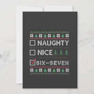 Stoute Nette Zes Zeven Grappig 6 7 Lelijke Kerst Bedankkaart