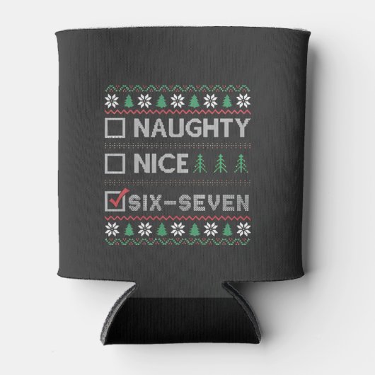 Stoute Nette Zes Zeven Grappig 6 7 Lelijke Kerst Blikjeskoeler (Voorkant)