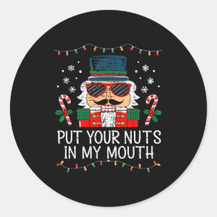 Stoute Notenkraker Stop Je Noten In Mijn Mond Chri Ronde Sticker
