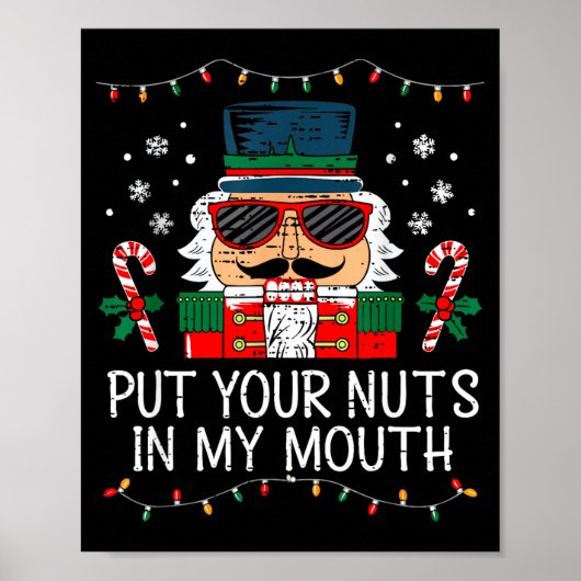 Stoute Notenkraker Stop Je Noten In Mijn Mond Kers Poster (Voorkant)