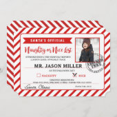 Stoute of Braaf Kerstman persoonlijke brief Kaart (Voorkant / Achterkant)