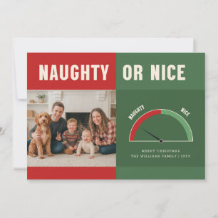 Stoute of Brave Kinderen Familie Foto Kerstmis Feestdagenkaart