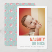 Stoute of leuke eenvoudige vakantiefoto feestdagenkaart (Voorkant / Achterkant)