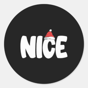 Stoute of leuke grappige bijpassende kerstfamilie ronde sticker