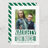 Stoute of leuke grappige feestelijke fotokaart feestdagenkaart (Voorkant / Achterkant)