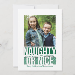 Stoute of leuke grappige feestelijke fotokaart feestdagenkaart