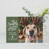 Stoute of Leuke Grappige Schattigee Pet Dog Cat Fo Feestdagenkaart (Staand voorkant)