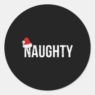 Stoute of leuke kerst bijpassende familie pyjama's ronde sticker