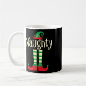 Stoute of leuke kerst paar de stoute elf koffiemok (Links)