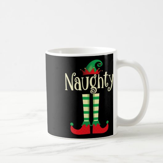 Stoute of leuke kerst paar de stoute elf koffiemok (Rechts)