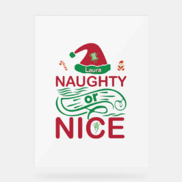 Stoute of leuke kerstkikkers met Santa Design Acryl Bord