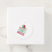 Stoute of leuke kerstkikkers met Santa Design Bedankjes Labels (In situ)