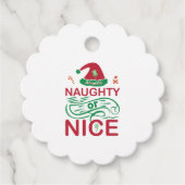 Stoute of leuke kerstkikkers met Santa Design Bedankjes Labels (Voorkant)