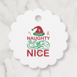 Stoute of leuke kerstkikkers met Santa Design Bedankjes Labels
