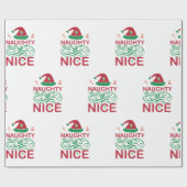 Stoute of leuke kerstkikkers met Santa Design Cadeaupapier (Vlak)