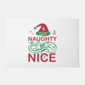 Stoute of leuke kerstkikkers met Santa Design Deurmat (Voorkant)