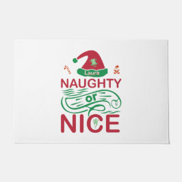 Stoute of leuke kerstkikkers met Santa Design Deurmat