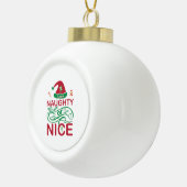 Stoute of leuke kerstkikkers met Santa Design Keramische Bal Ornament (Rechts)