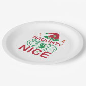 Stoute of leuke kerstkikkers met Santa Design Papieren Bordje (Gekanteld)