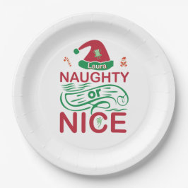 Stoute of leuke kerstkikkers met Santa Design Papieren Bordje