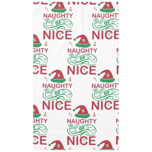 Stoute of leuke kerstkikkers met Santa Design Tafelkleed (Voorkant)