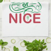 Stoute of leuke kerstkikkers met Santa Design Theedoek (Gevouwen)