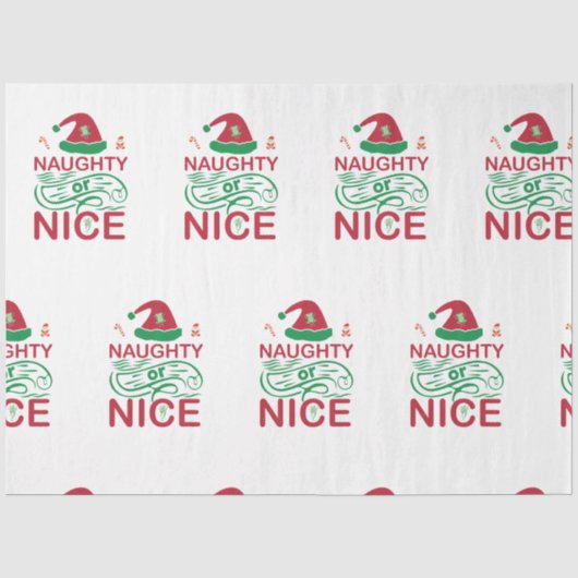 Stoute of leuke kerstkikkers met Santa Design Tissuepapier (Voorkant)