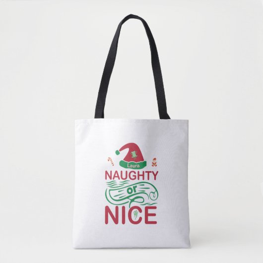 Stoute of leuke kerstkikkers met Santa Design Tote Bag (Voorkant)