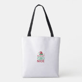 Stoute of leuke kerstkikkers met Santa Design Tote Bag (Achterkant)
