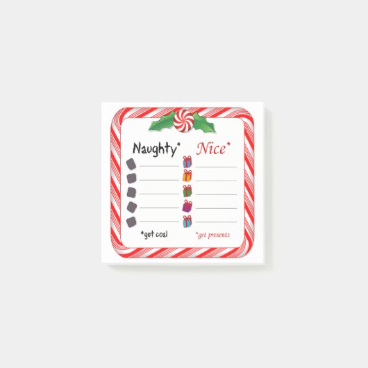 Stoute of leuke kerstman post-it® notes (Voorkant)