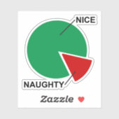 Stoute of Leuke Pie Chart grappige kerst Sticker (Vel)
