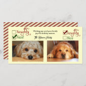 Stoute of leuke twee honden kerstkaart (Voorkant / Achterkant)