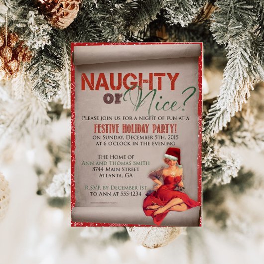 Stoute of Lieve Kerstfeest Uitnodiging