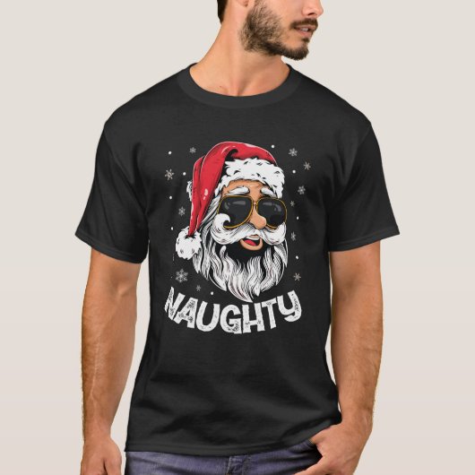 Stoute of Lieve Matching Kerst Koppel Kostuum T-shirt (Voorkant)