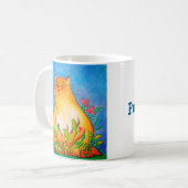 Stoute Oranje kat in de Natuur Koffiemok (Voorkant links)