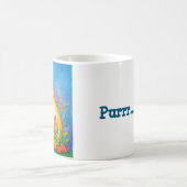 Stoute Oranje kat in de Natuur Koffiemok (Center)