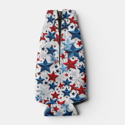 Stoute Patriottische Starburst Flesjeskoeler (Achterkant)