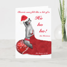 Stoute Pinup Ho Grap Fun Rude Kerstkaart Kaart