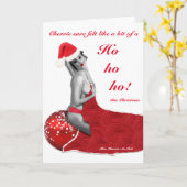 Stoute Pinup Ho Grap Stout Grappig Vulgaar Kerstka Kaart (Gele Bloem)