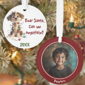 Stoute Puppy Kerstman Onderhandelingen Ornament