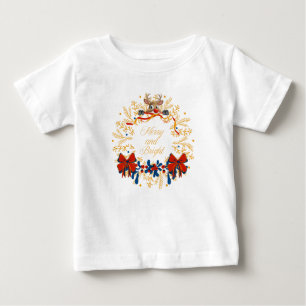 Stoute rendier Kerstmis Peking Donkerblauw Goud