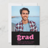 STOUTE RETRO HATS AF NAAR DE AFSTUDEERFOTO AFSTUDE KAART (Voorkant)