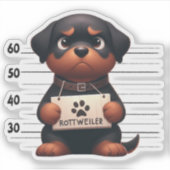 Stoute Rottweiler Sticker (Voorkant)