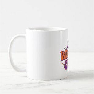 Stoute Schattige Heks Retro Typografie Halloween K Koffiemok