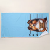 Stoute Shetland Sheepdog Strandlaken (Voorkant)