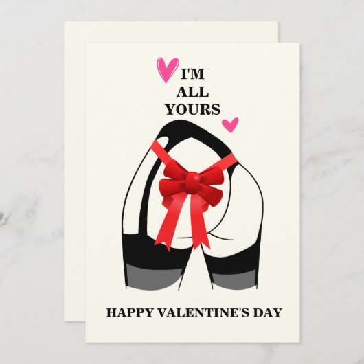 Stoute Valentijnsdag vriendje grappige kaart (Voorkant / Achterkant)