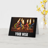 STOUTE VERJAARDAGSCARDS, UW WENS IS MIJN GEBOD CA KAART (Gele Bloem)